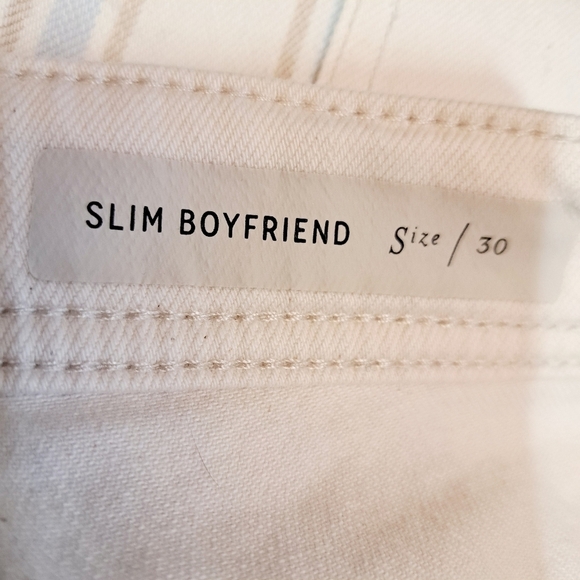 Anthropologie Pilcro Slim Boyfriend Striped Mixed Media HI Rise Shorts - Picture 6 of 10